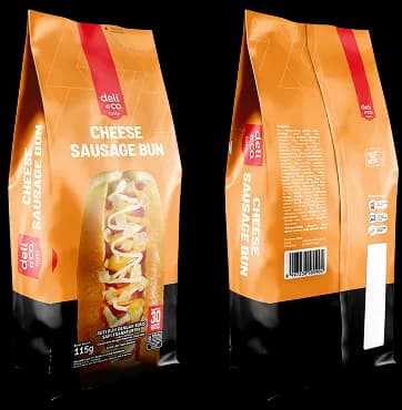 Gusset Center Seal - Cheese Sausage Bun